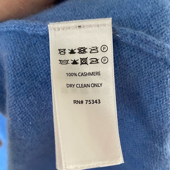 Jones&Co 100% 2 ply Cashmere blue sweater , size M - Picture 2 of 3